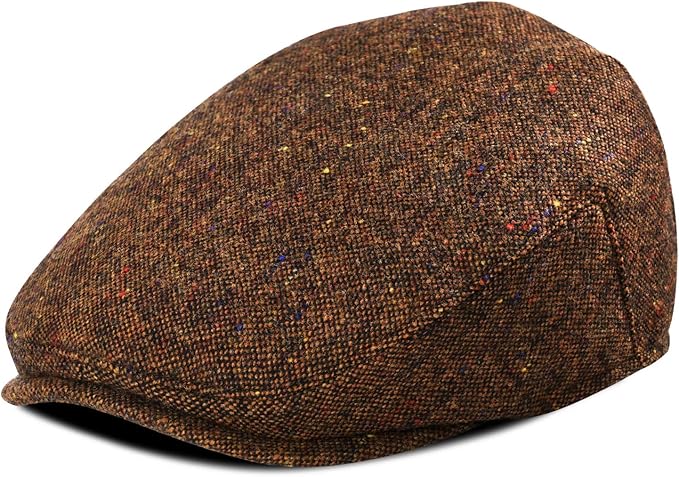 Kids Wool Tweed Newsboy Flat Cap Herringbone Boy Infant Toddler Child Youth Beret Hat