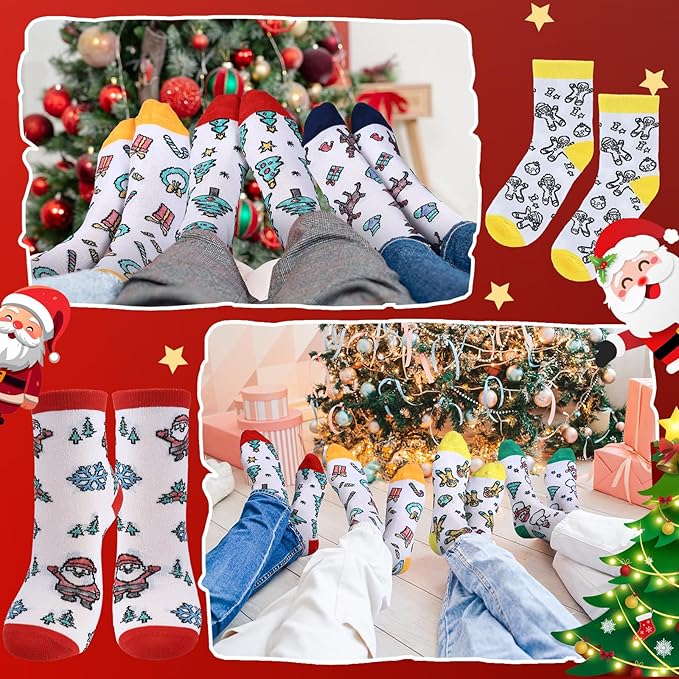 ShinyMarch 12 Pairs Kids Doodle Socks Color Your Own Socks DIY Kid Drawing Craft Arts with 48 Pcs Markers