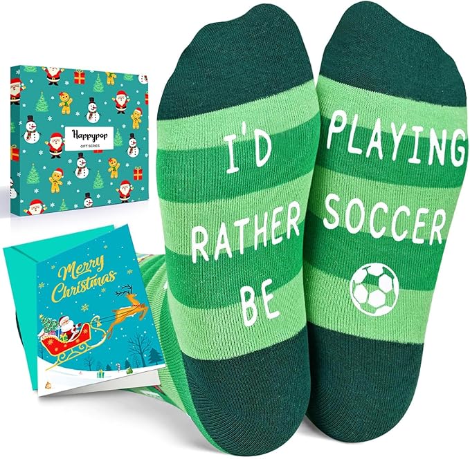 HAPPYPOP Sports Gifts for Kids - Soccer Baseball Basketball Hockey Volleyball Socks