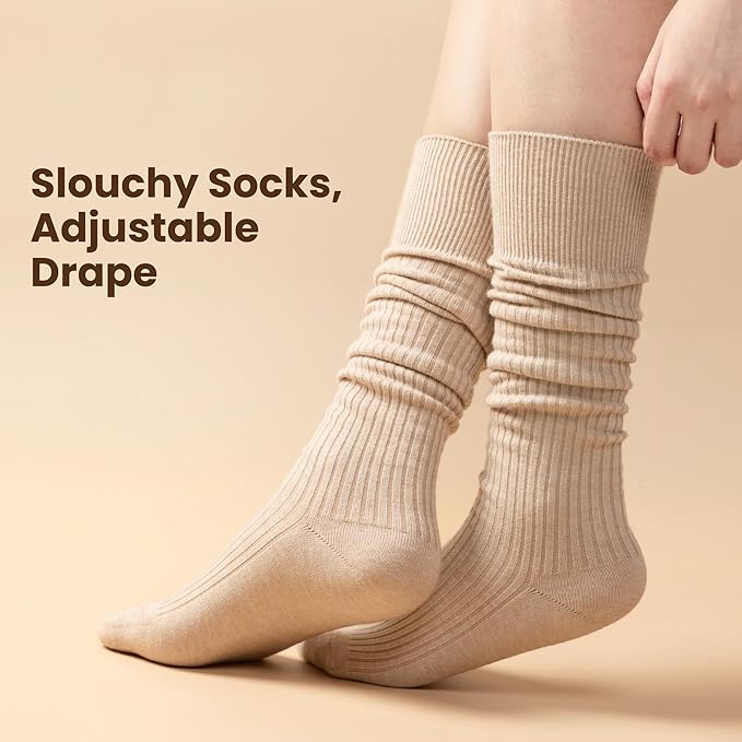 RockDove Women's Knee-High Slouchy Cashmere Brushed Socks