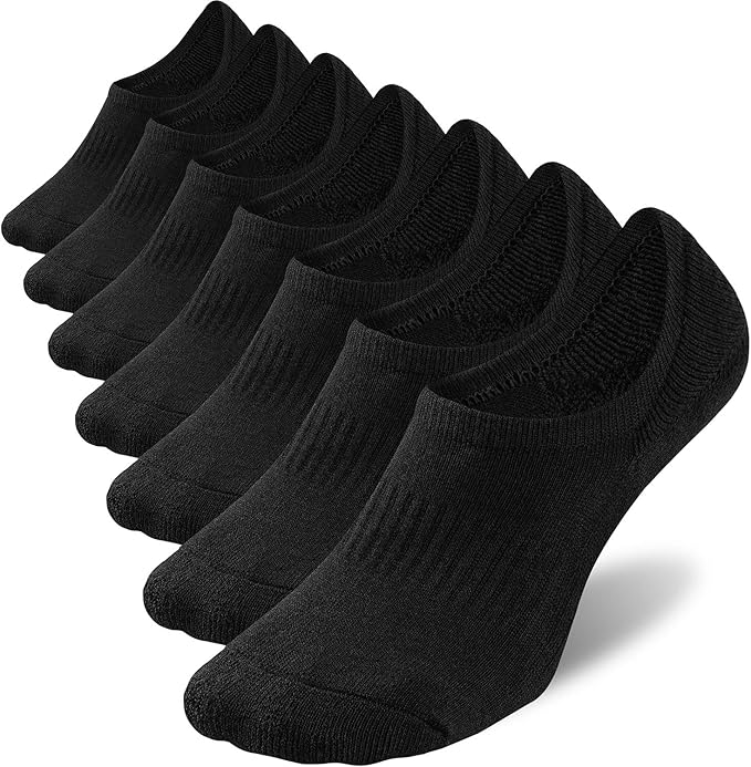 WANDER No Show Socks Mens 7/8 Pair Cotton Thin Non Slip Low Cut Men Invisible Sock 6-8/9-11/12-14