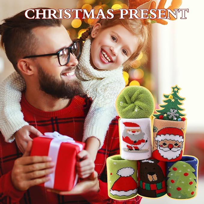 BONANGEL Boys Socks 5-8 Years Old, Fun Novelty Animal Food Space Crazy Funny Cute Kids Socks 8-10 10-12 Years 5 Pairs