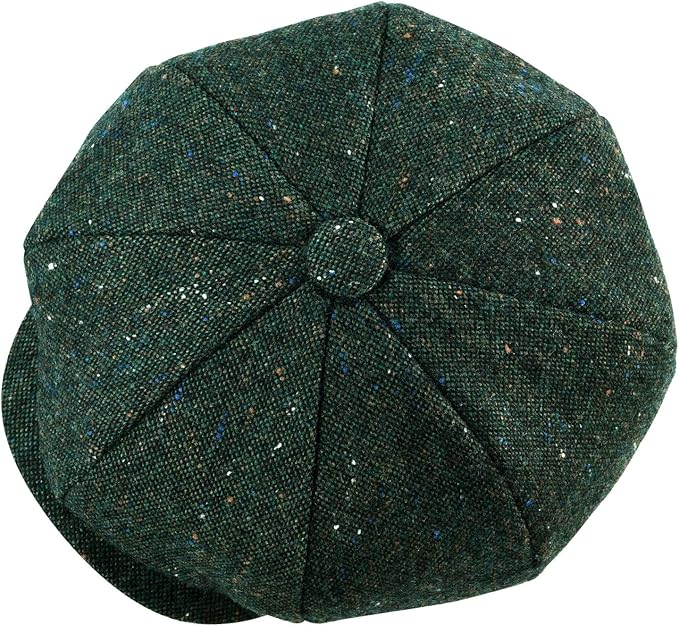 Boys Vintage Newsboy Cap Tweed Flat Beret Cabbie Hat for Kids Toddler Pageboy
