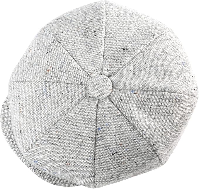 Boys Vintage Newsboy Cap Tweed Flat Beret Cabbie Hat for Kids Toddler Pageboy