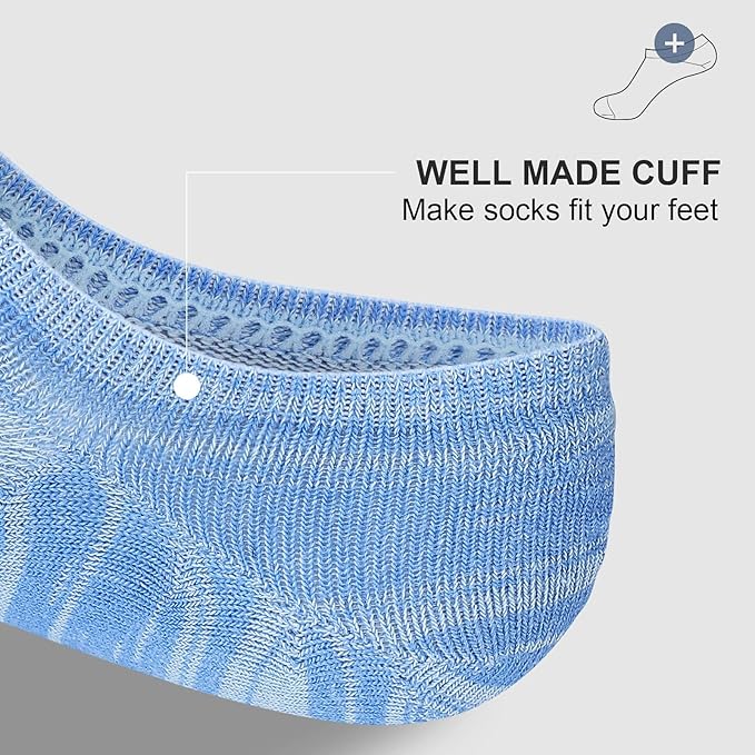 wernies No Show Socks Men, Low Cut Ankle Short Casual Cotton Socks with Non Slip Grips 6-10/11-13