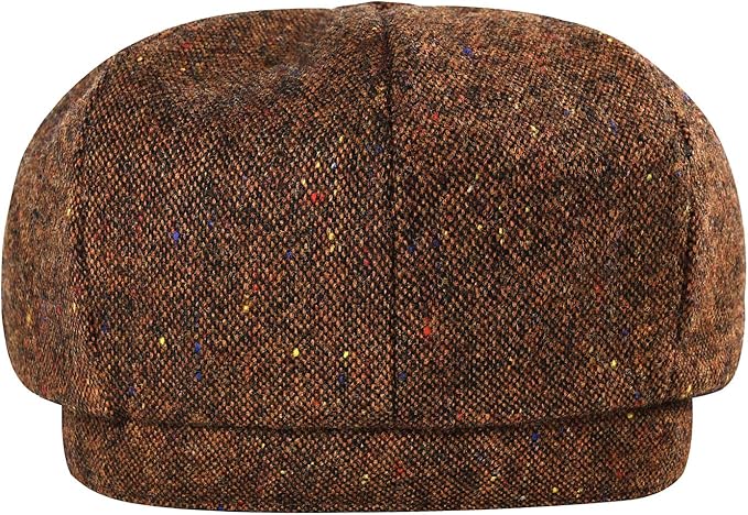 Boys Vintage Newsboy Cap Tweed Flat Beret Cabbie Hat for Kids Toddler Pageboy