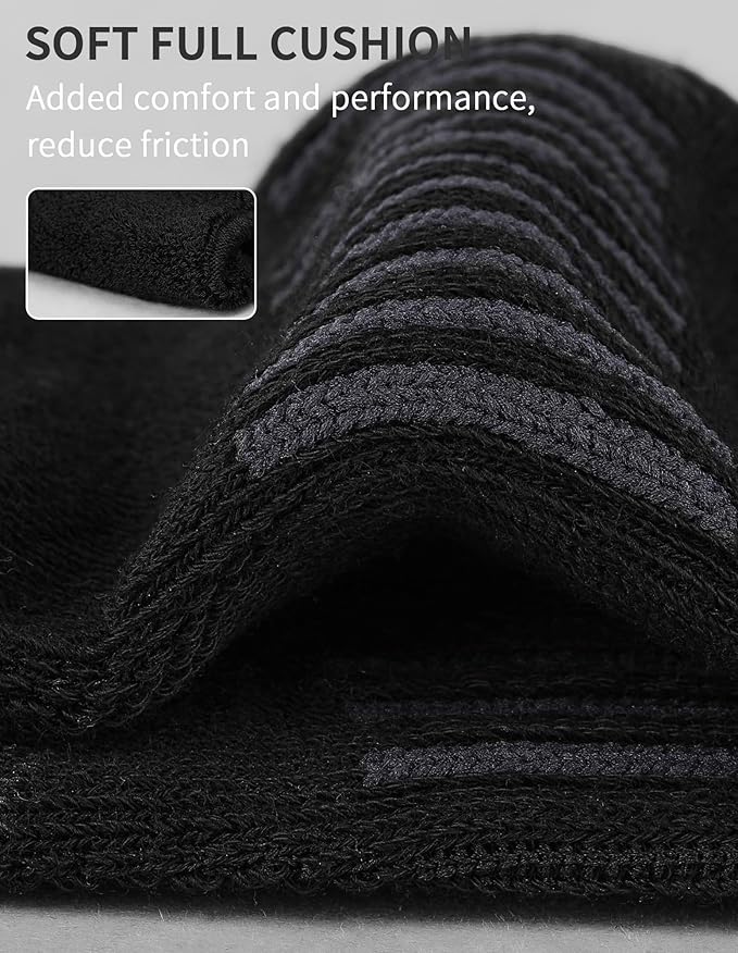 Airacker No Show Socks Womens Athletic Cushioned Low Cut Sports Running Ankle Socks for Women 6 Pairs