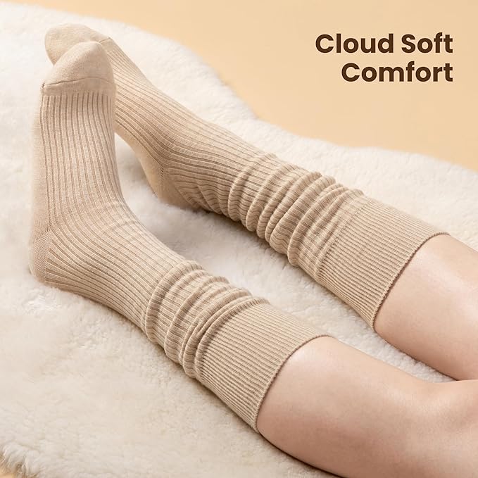 RockDove Women's Knee-High Slouchy Cashmere Brushed Socks