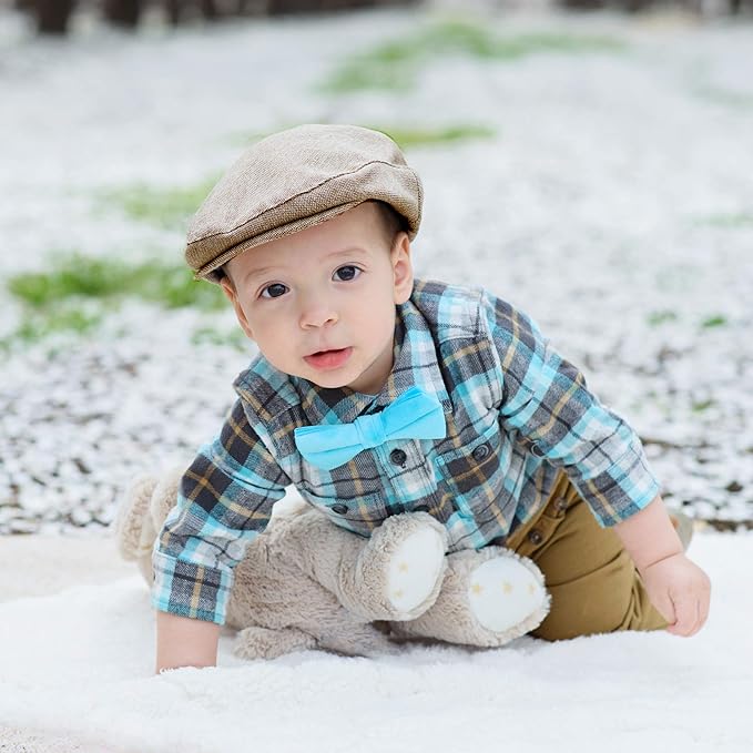 Born to Love Flat Scally Cap Boy's Tweed Page Boy Newsboy Baby Kids Driver Cap Hat