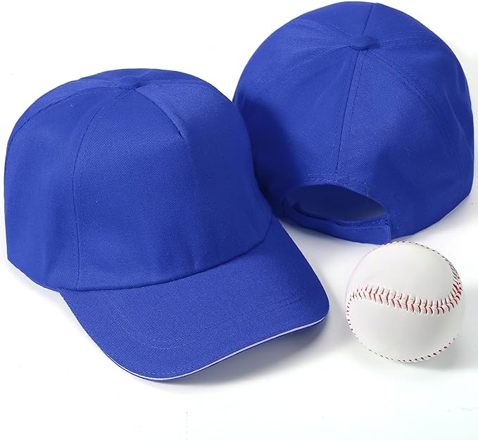 Kids Baseball Caps Youth Adjustable Plain Baseball Hats Cotton Blank Hats Bulk for Girls Boys Sport Team