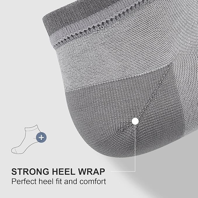 wernies No Show Socks Men, Low Cut Ankle Short Casual Cotton Socks with Non Slip Grips 6-10/11-13