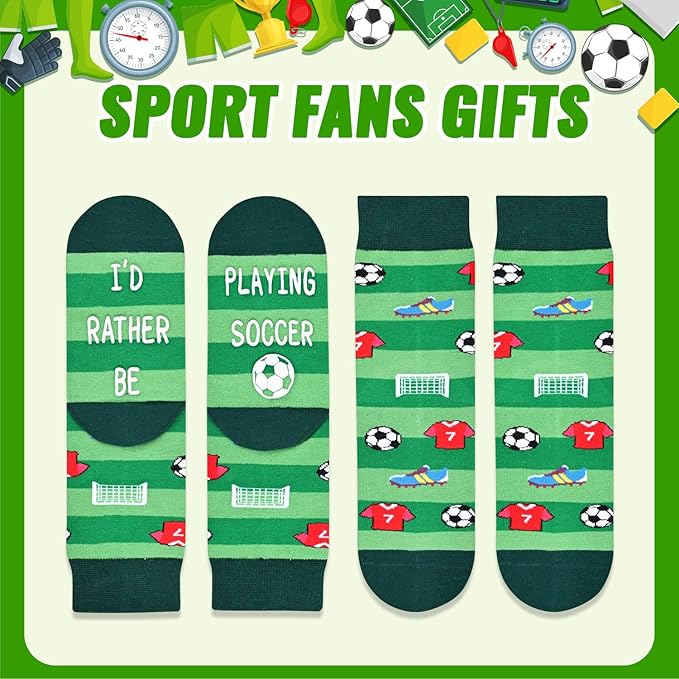 HAPPYPOP Sports Gifts for Kids - Soccer Baseball Basketball Hockey Volleyball Socks