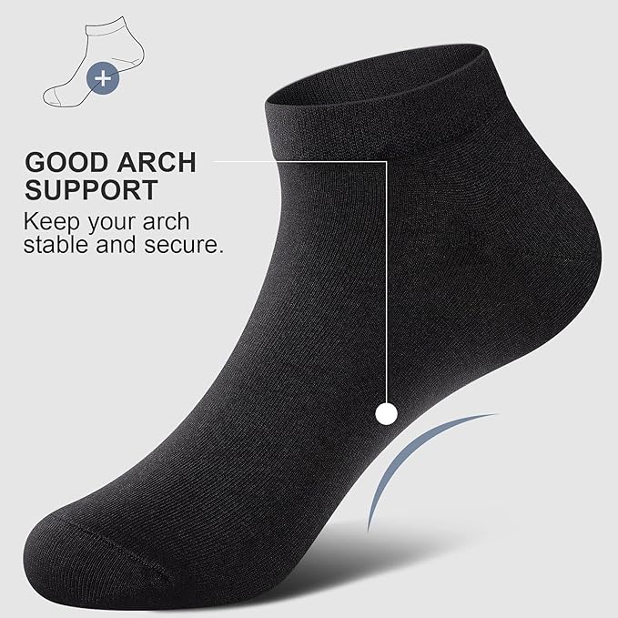 wernies No Show Socks Men, Low Cut Ankle Short Casual Cotton Socks with Non Slip Grips 6-10/11-13