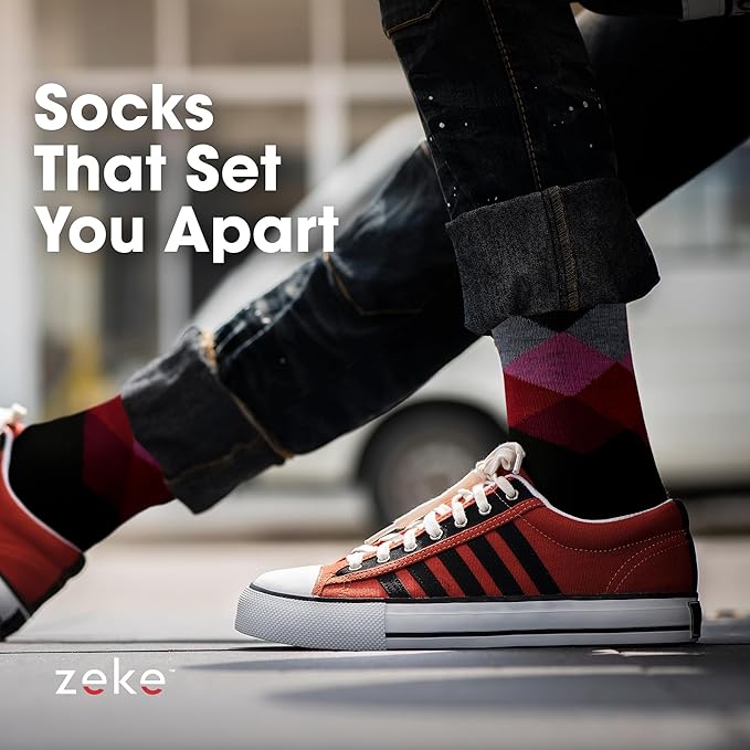 ZEKE Crazy Socks for Kids - Boys Funky Dress Socks - Funny Cool Silly Fun Socks - Wacky Novelty Gift