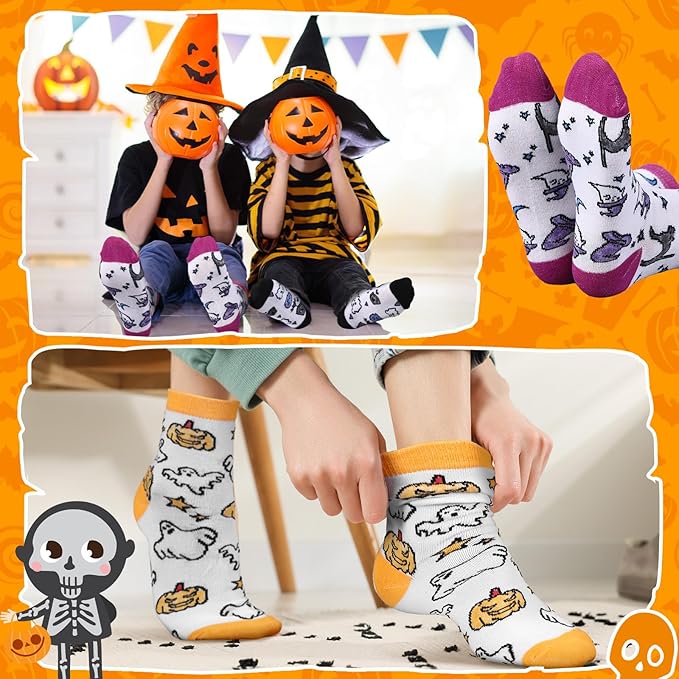 ShinyMarch 12 Pairs Kids Doodle Socks Color Your Own Socks DIY Kid Drawing Craft Arts with 48 Pcs Markers