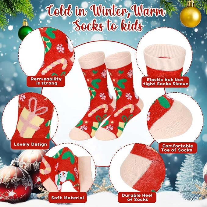 Shinymoon 12 Pairs Kids Breast Cancer Awareness Socks Pink Ribbon Crew Socks for Children Boys Girls Novelty Crazy Gifts