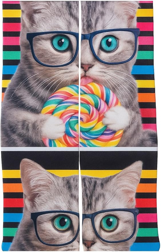 DJDesigns 3D Printed Graphic Kids Youth Sizes (Fits Ages 5-9) Mid Crew Sock