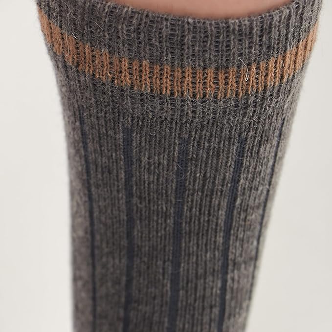 GoWith Alpaca Wool Socks for Men & Women, Alpaca-Merino Blend Warm Cozy Crew Socks, Thermal Regular-Fit Boot Socks