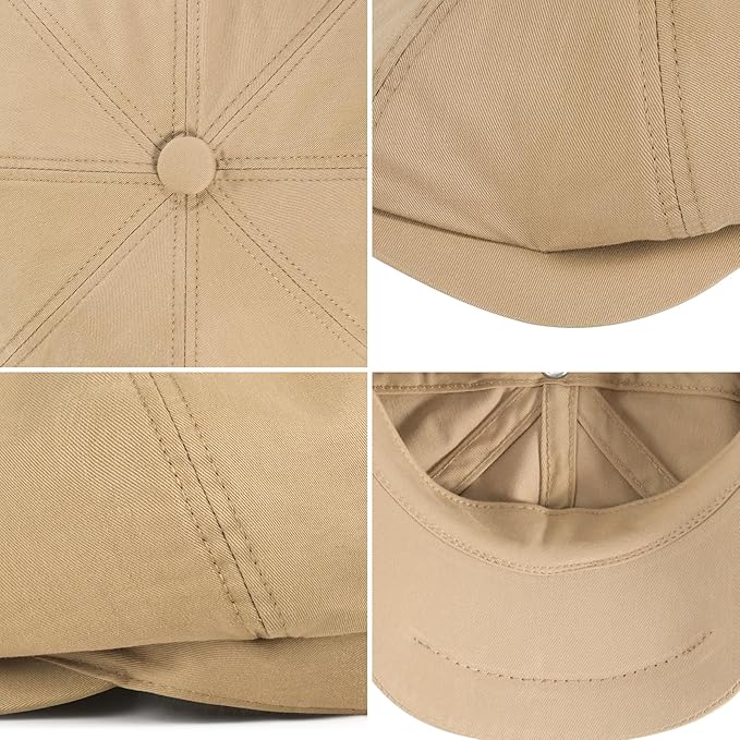 Kids Boys Cotton Newsboy Cap 8 Panel Beret Cabbie Hat for Toddler