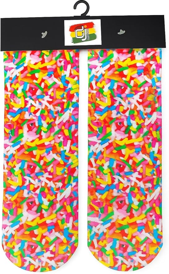 DJDesigns 3D Printed Graphic Kids Youth Sizes (Fits Ages 5-9) Mid Crew Sock