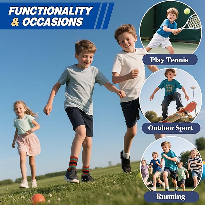 Kids Boys Fun Cotton Crew Socks Funny Crazy Cartoon Novelty Space Trucks Star Dress Socks 6 Pairs