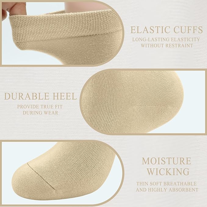 Women Thin Socks Rayon Bamboo Ankle Silky Quarter Anti Odor Casual Summer Socks 6 Pairs