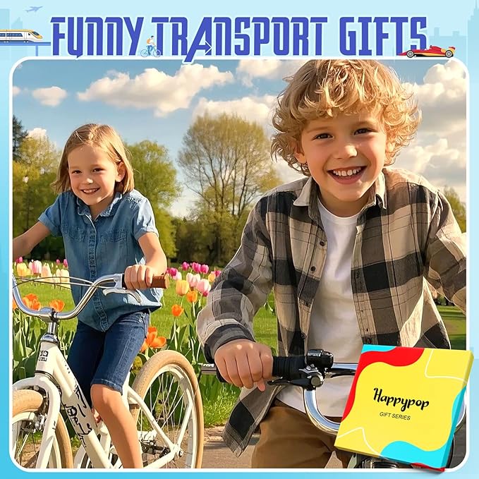 HAPPYPOP Train Tractor Gifts For Boys - Funny Railroad Tractor Socks For Kids 7-12 Years Old