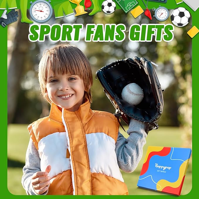 HAPPYPOP Gifts for Boys Girls - Basketball Baseball Hockey Football Softball Socks