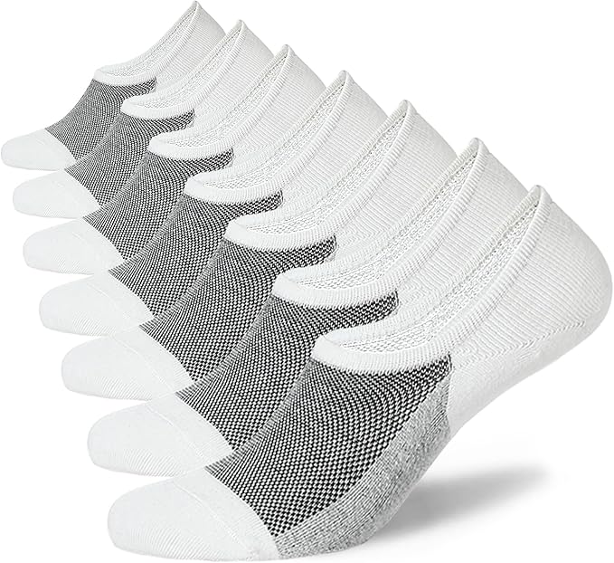 WANDER No Show Socks Mens 7/8 Pair Cotton Thin Non Slip Low Cut Men Invisible Sock 6-8/9-11/12-14