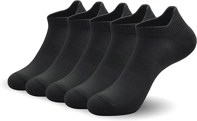 SERISIMPLE Women Ultra Thin Socks Viscose Bamboo Low Cut No Show Ventilating Ankle Anti Odor Arch Support Mesh Socks 5 Pairs