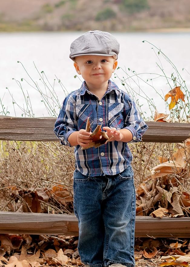 Born to Love Infant, Toddler Boys Pinstripe Driver Cap Baby Hat