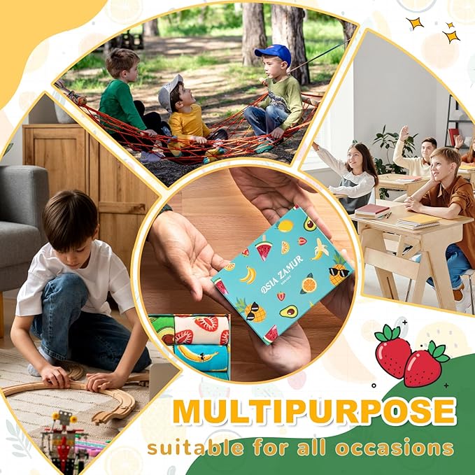 6 Pack Boys Girls Novelty Crew Socks + Gift Box, Funny Colorful Presents for 2-18 Years Old Kids Teens