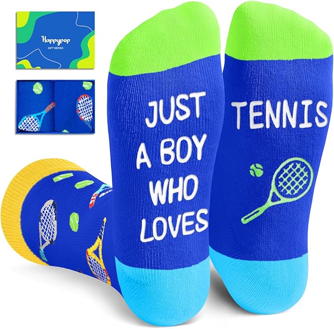 HAPPYPOP Sports Gifts for Kids - Boys Basketball Tennis Hockey Baseball Soccer Socks