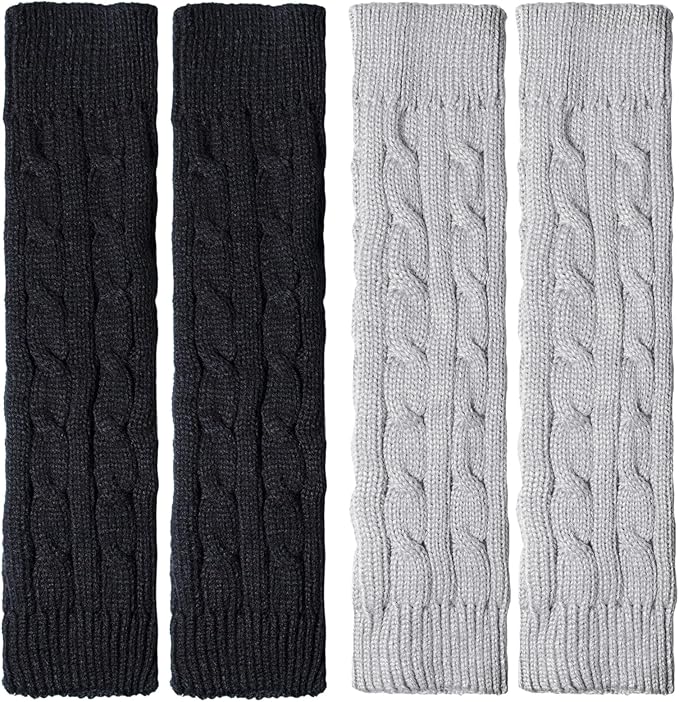 Womens Leg Warmers Winter Warm Knit Long Boot Socks Slouch Knee High 80s for Party