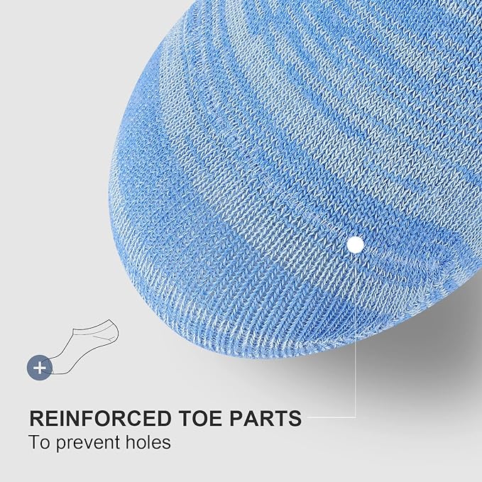 wernies No Show Socks Men, Low Cut Ankle Short Casual Cotton Socks with Non Slip Grips 6-10/11-13