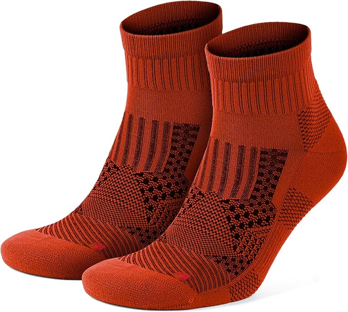 GoWith 2/4 Pairs Quarter Running Socks for Men & Women, Athletic Anti-Blister Cushioned Seamless Padded Ancle Socks