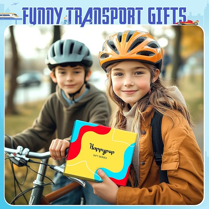 HAPPYPOP Train Tractor Gifts For Boys - Funny Railroad Tractor Socks For Kids 7-12 Years Old