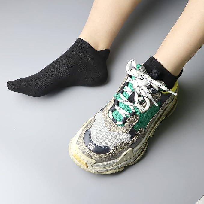 SERISIMPLE Women Ultra Thin Socks Viscose Bamboo Low Cut No Show Ventilating Ankle Anti Odor Arch Support Mesh Socks 5 Pairs
