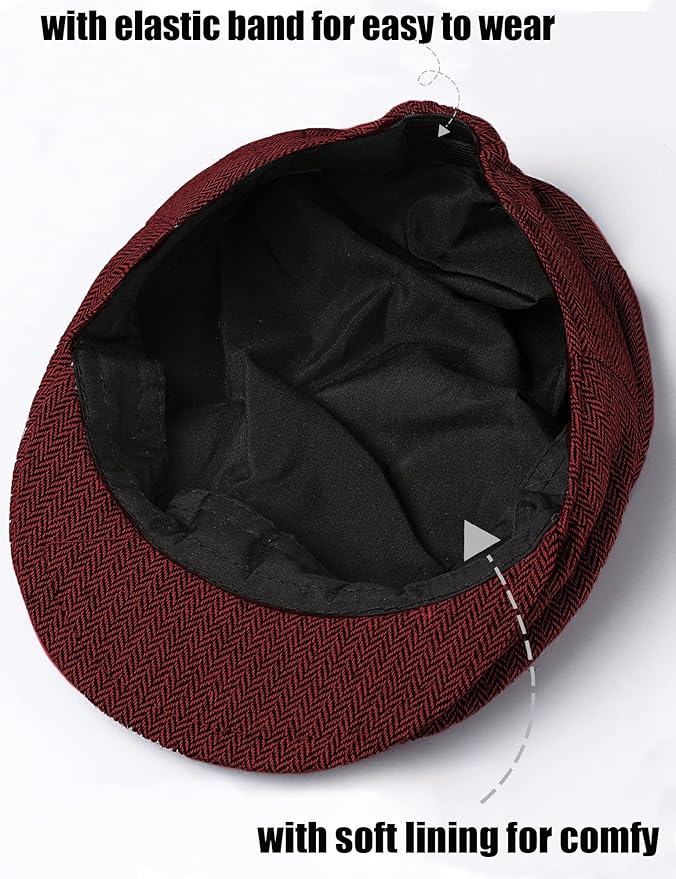 A&J DESIGN Baby Boys Tweed Vintage Drivers Cap Kids Beret Hat