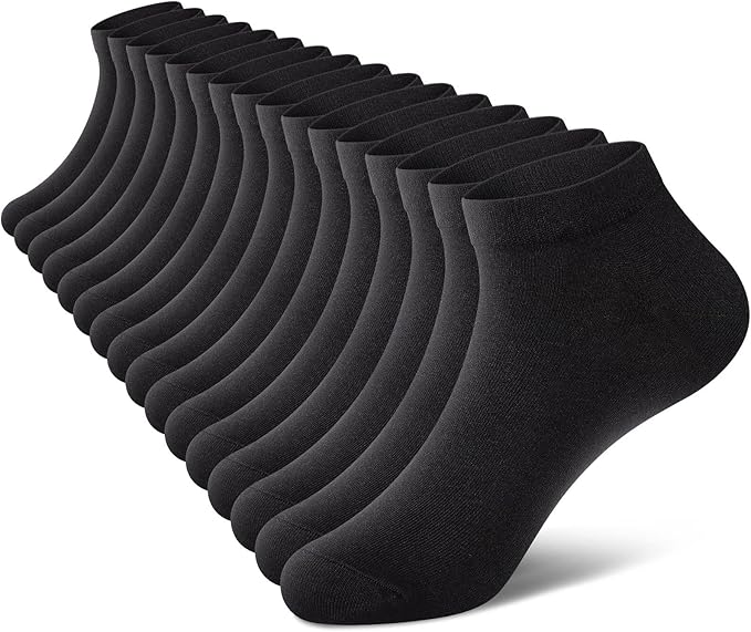 wernies No Show Socks Men, Low Cut Ankle Short Casual Cotton Socks with Non Slip Grips 6-10/11-13