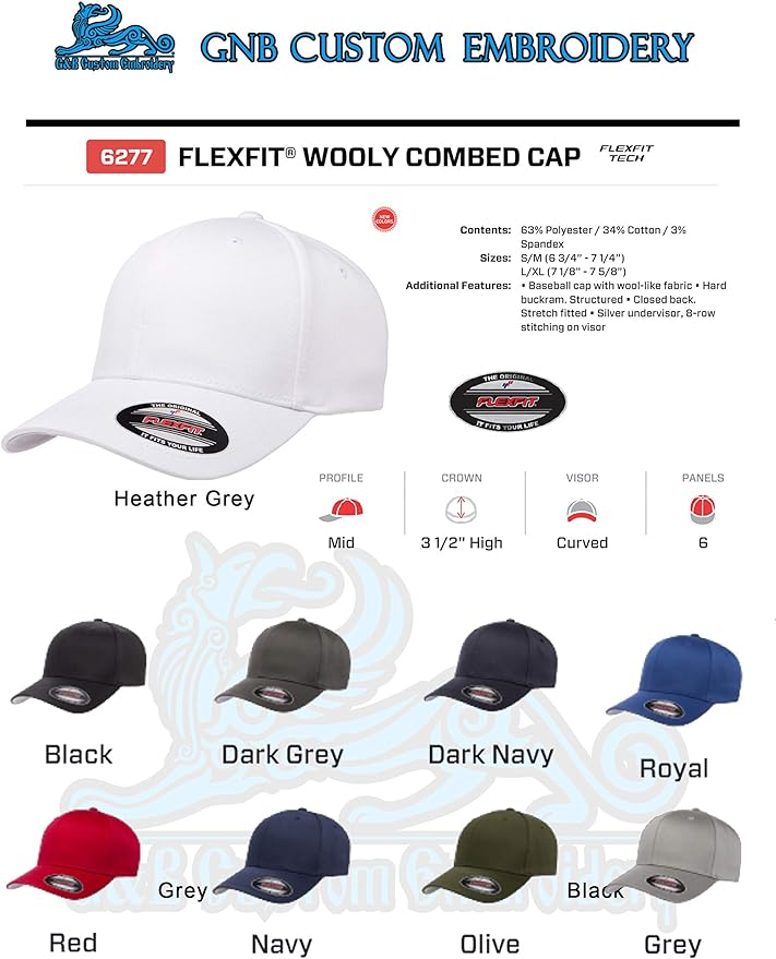 G&B American Flag Baseball Cap, 6277 Flex Fitted, Blackout Design, Patriotic US Flag Hat for Men and Women
