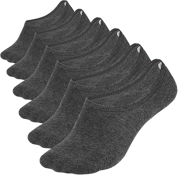 WHISPER DEER No Show Socks Men Invisible Low cut Loafer Sneaker Socks Non-Slip