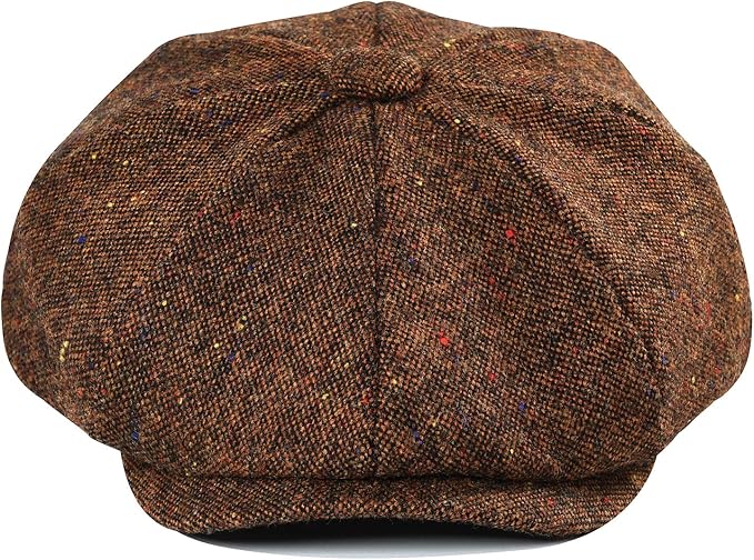 Boys Vintage Newsboy Cap Tweed Flat Beret Cabbie Hat for Kids Toddler Pageboy