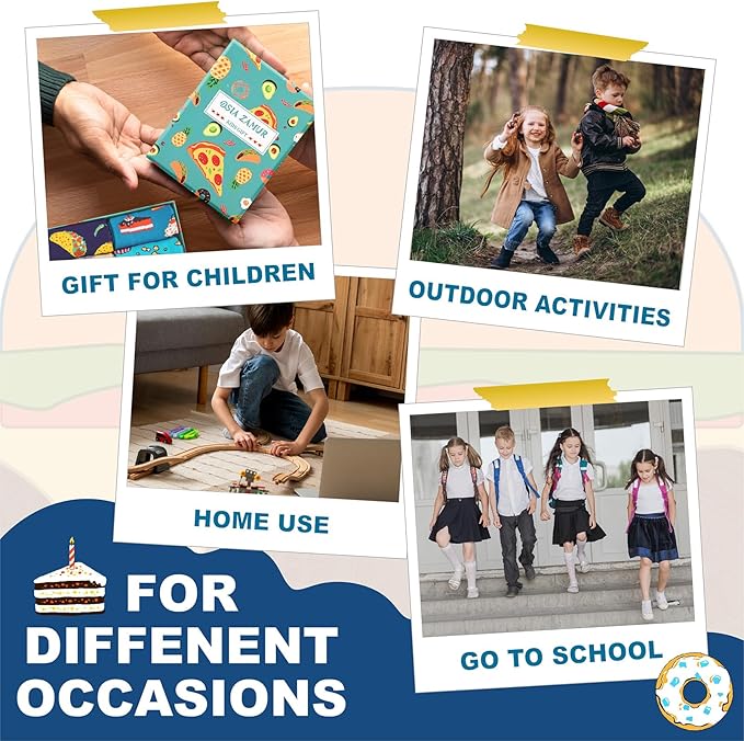 6 Pack Boys Girls Novelty Crew Socks + Gift Box, Funny Colorful Presents for 2-18 Years Old Kids Teens