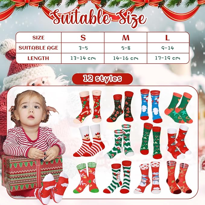 Shinymoon 12 Pairs Kids Breast Cancer Awareness Socks Pink Ribbon Crew Socks for Children Boys Girls Novelty Crazy Gifts