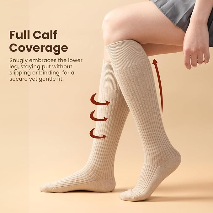 RockDove Women's Knee-High Slouchy Cashmere Brushed Socks