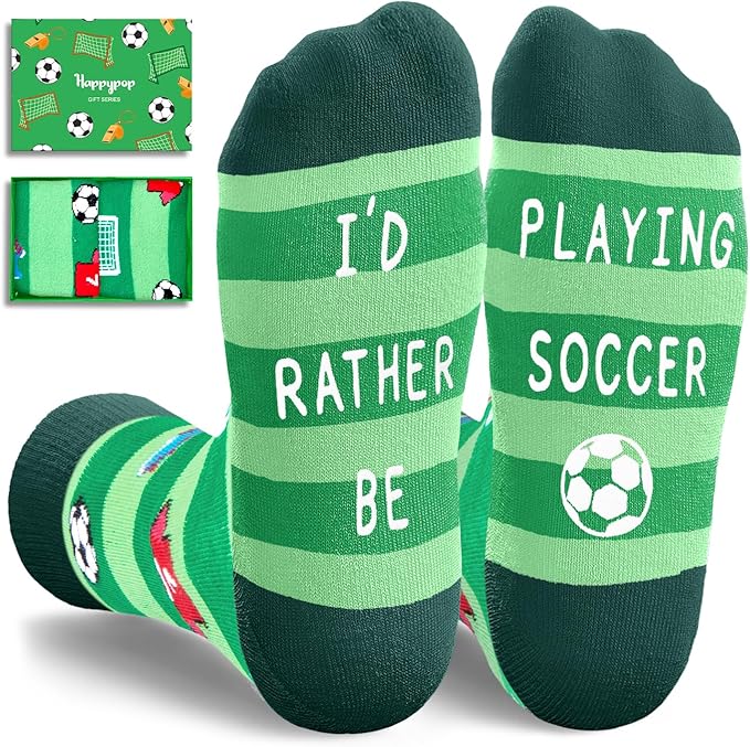 HAPPYPOP Sports Gifts for Kids - Soccer Baseball Basketball Hockey Volleyball Socks