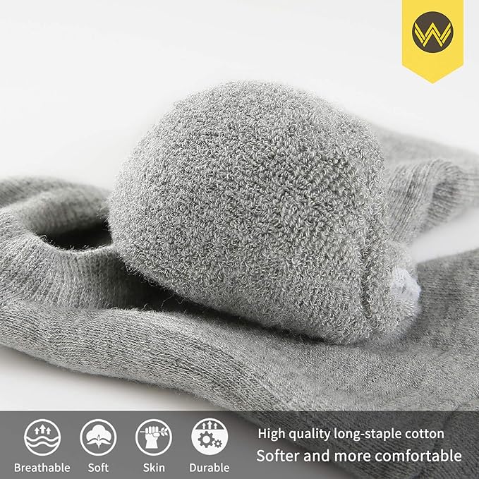 WANDER No Show Socks Mens 7/8 Pair Cotton Thin Non Slip Low Cut Men Invisible Sock 6-8/9-11/12-14