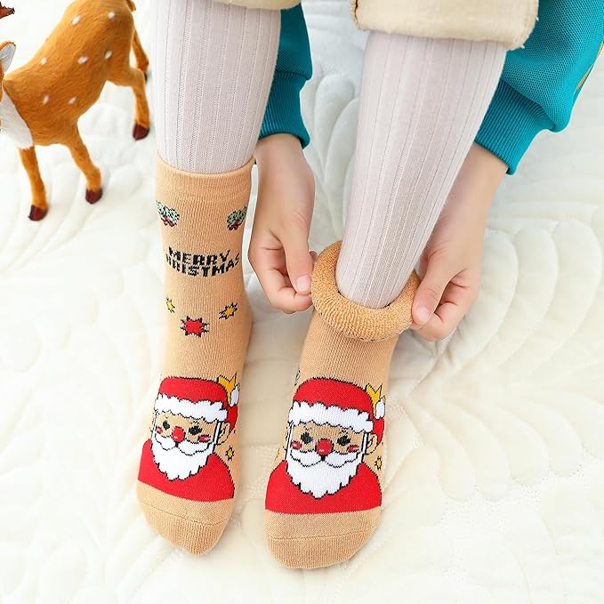 BONANGEL Boys Socks 5-8 Years Old, Fun Novelty Animal Food Space Crazy Funny Cute Kids Socks 8-10 10-12 Years 5 Pairs