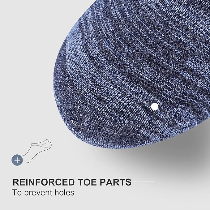 wernies No Show Socks Men, Low Cut Ankle Short Casual Cotton Socks with Non Slip Grips 6-10/11-13